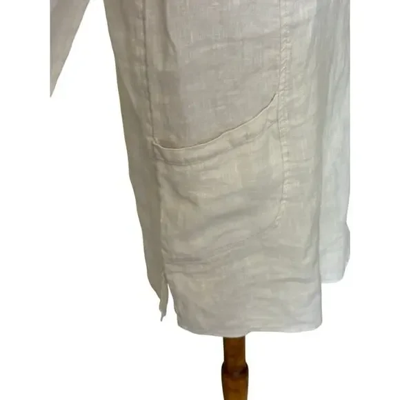Jones New York linen tunic/dress, medium, coastal, casual, lagenlook, minimalist - Picture 5 of 6